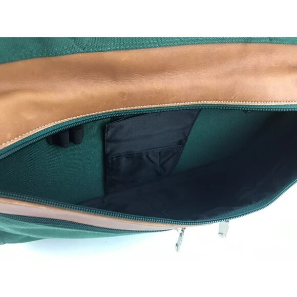 PORT Mens Green Brown Protection System Laptop Sleeve Messenger Bag - Picture 8 of 11